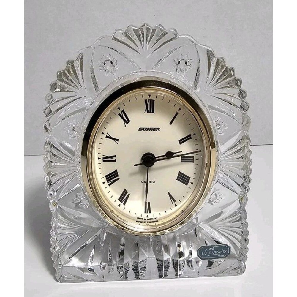 Working JG DURAND CRYSTAL CLOCK MADE IN  Germany Stager